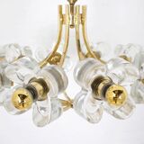 Lustre en laiton & fleurs Simon & Schelle.