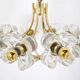 Lustre en laiton & fleurs Simon & Schelle.