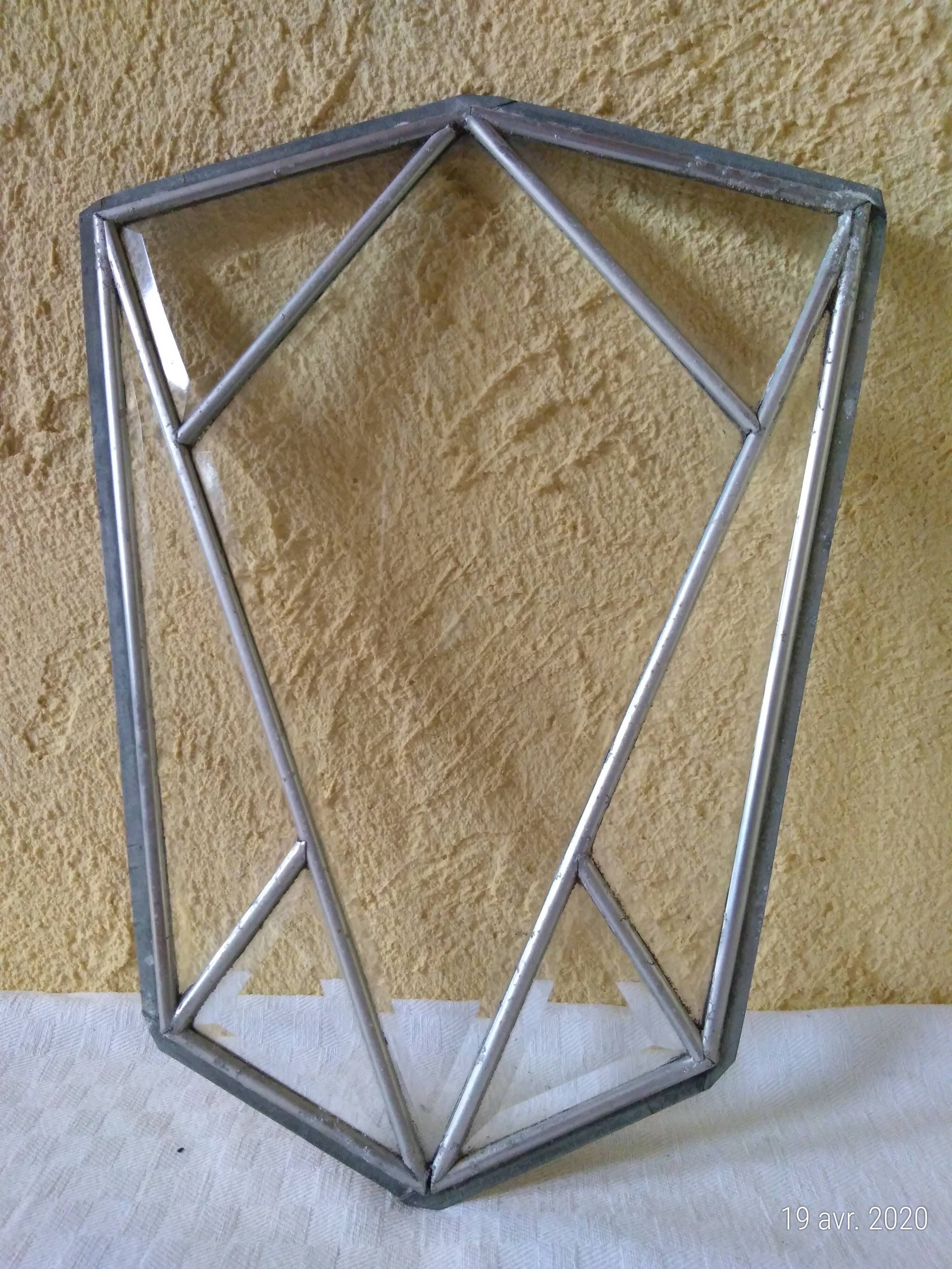 Vitrail ancien verre biseauté