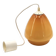 Suspension verre opaline jaune moutarde camel, années 70