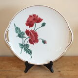 Vintage pie dish HBCM Creil Montereau décor Luxeuil