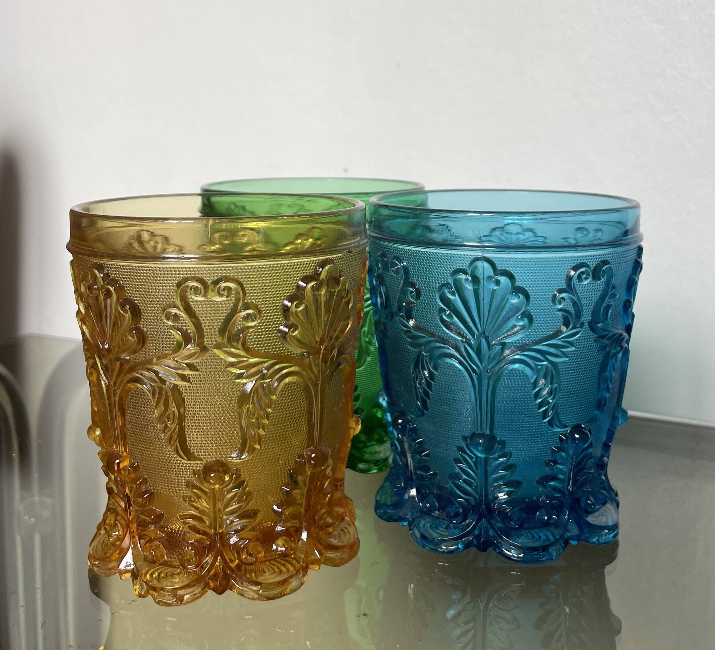 Verres Goblets Saint Louis Creusot - Blue / Rocaille / Glass