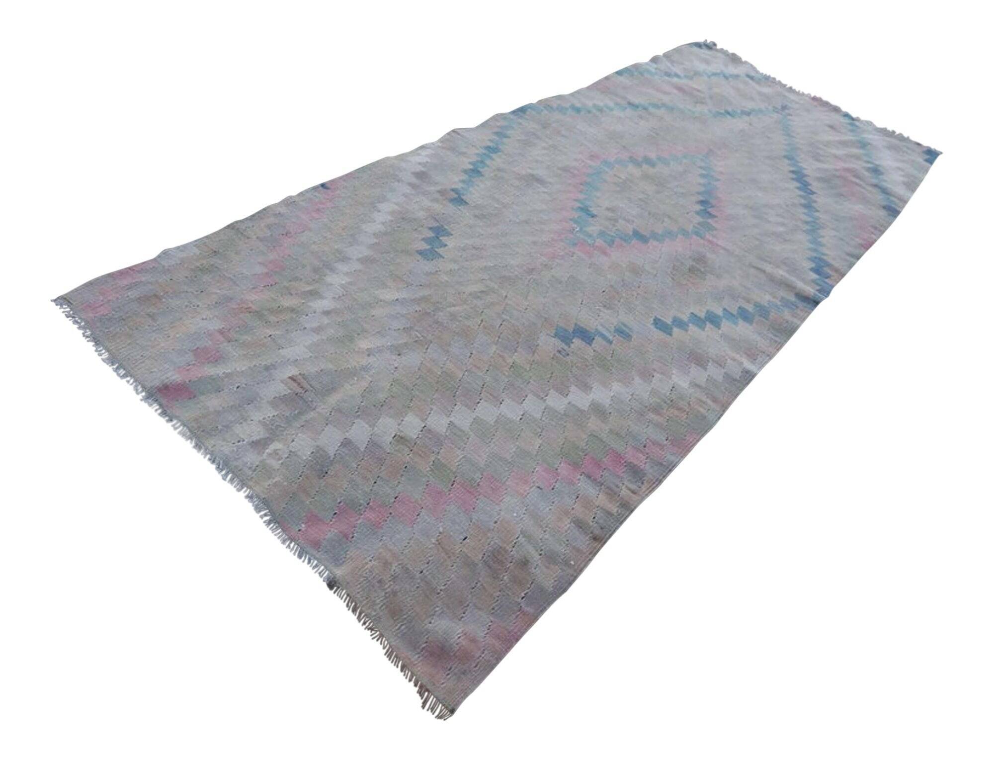 Vintage Turkish hallway rug 125x300 cm