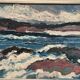 Swedish Oil on Canvas “Coastal Landscape” by Allan Horsak, Vintage & Framed