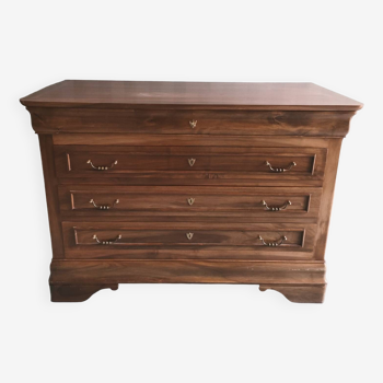 Louis Philippe chest of drawers in walnut