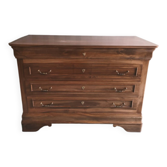 Louis Philippe chest of drawers in walnut