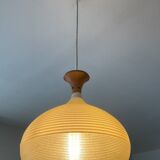 Rotaflex pendant light in Rhodoid and teak from the 1960s