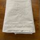 Linen/cotton embroidered sheet.  Monogram TH