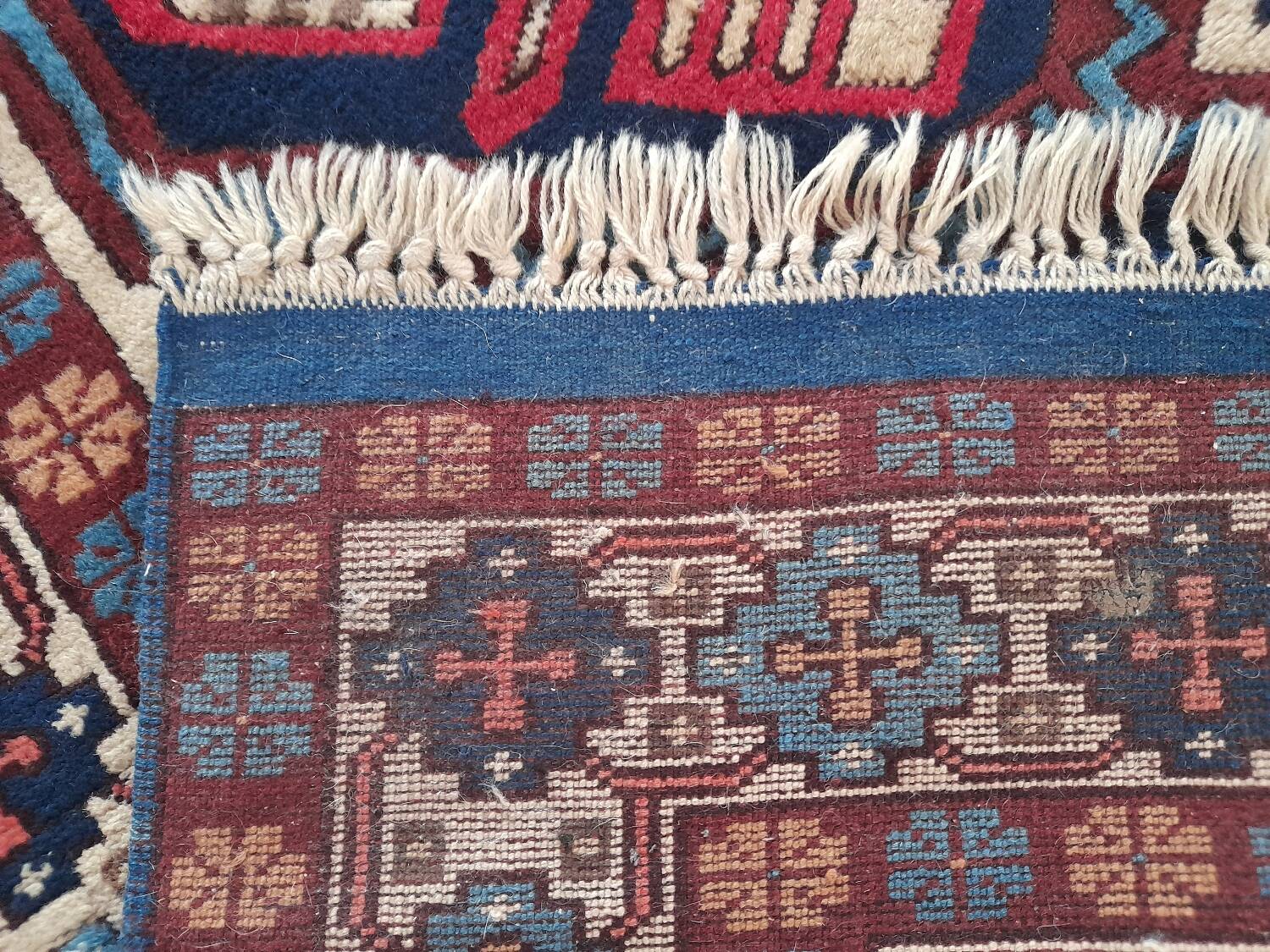 Caucasian Shirvan rug 107 x 205 cm pure wool