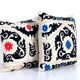 Set of 2 vintage embroidered cushion covers 53x56 cm