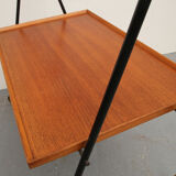 60s teak bar cart