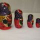 Poupees russes en bois matriochka decor de fleurs