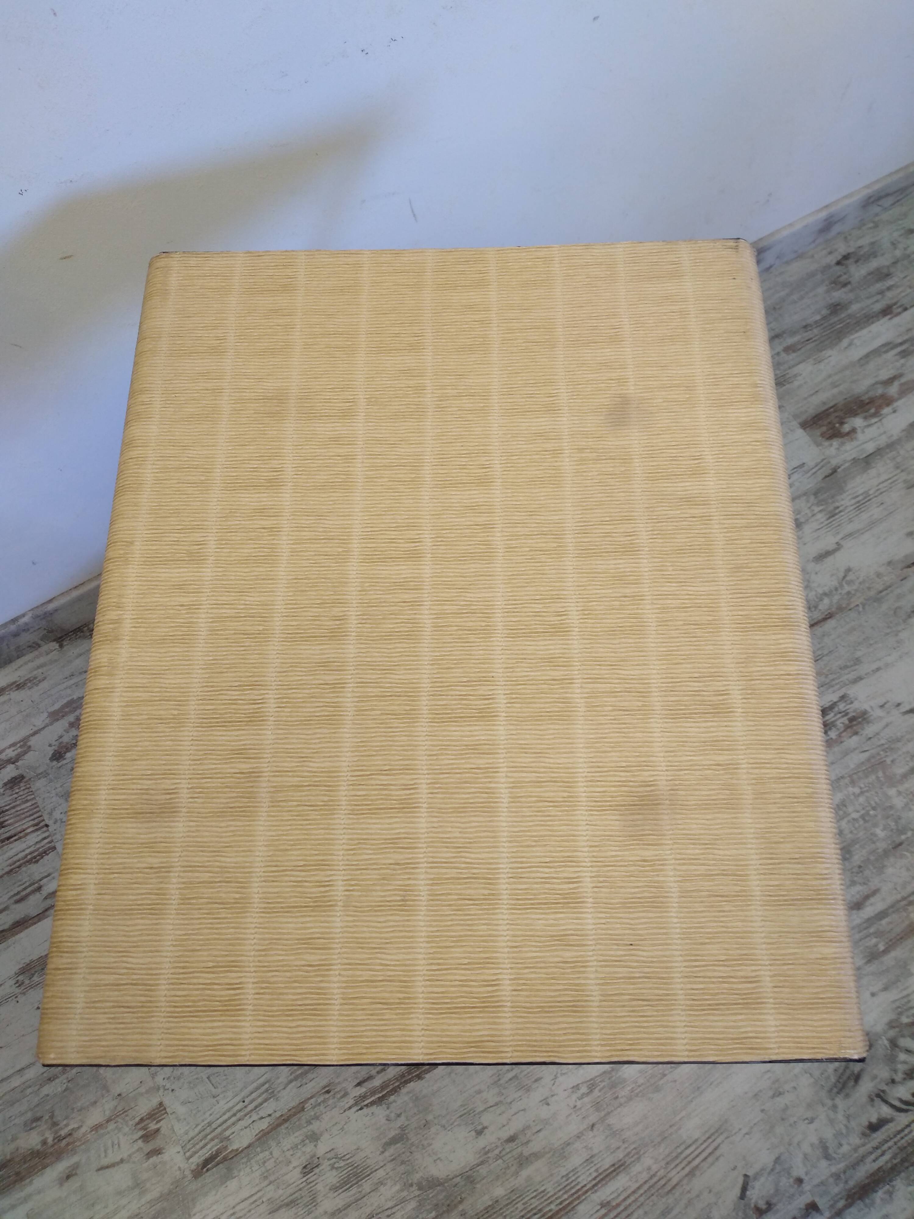 Vintage metal and straw/wicker serving trolley