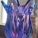 Electric blue Murano vase