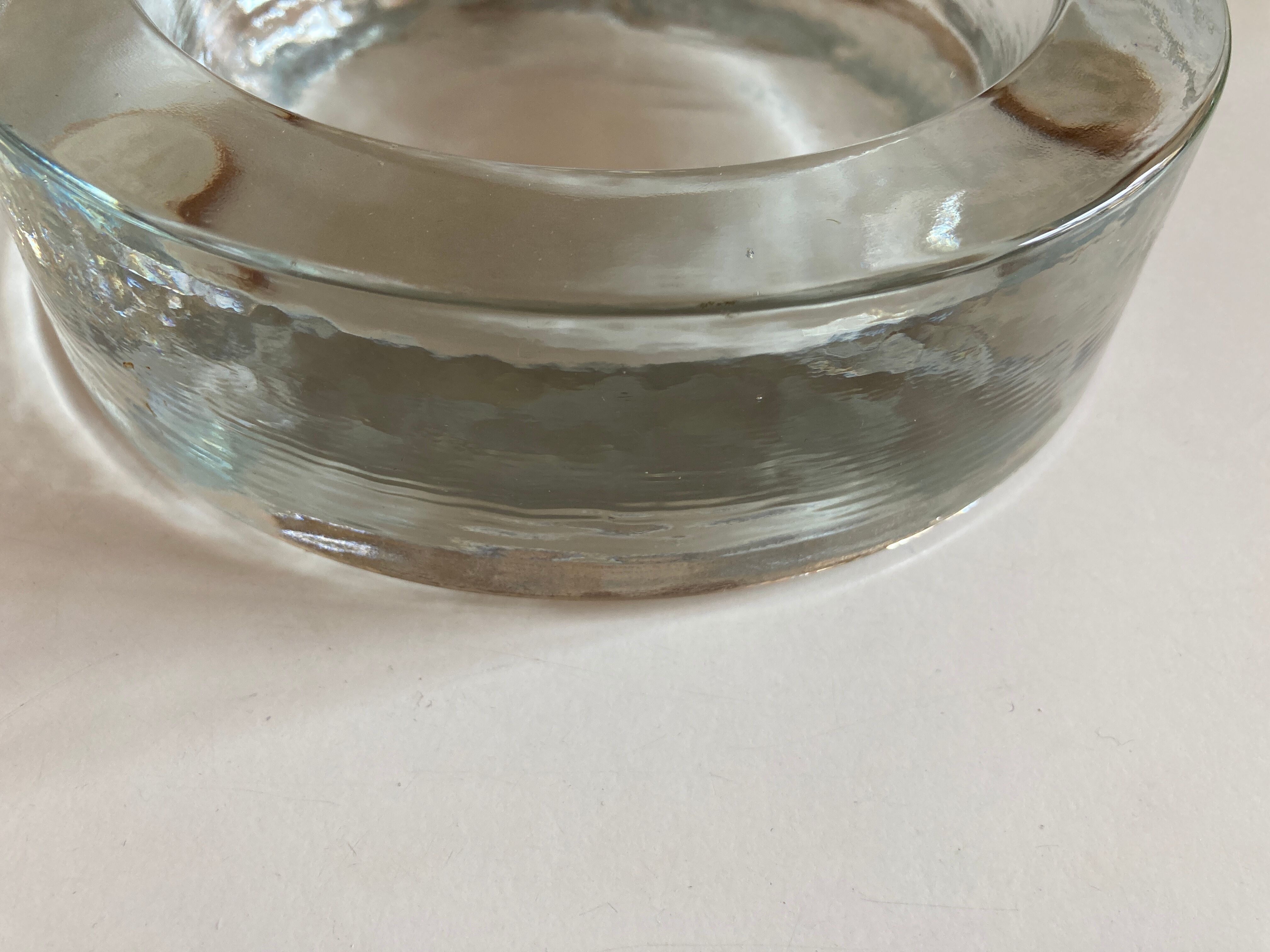 Solid glass ashtray, 1960s