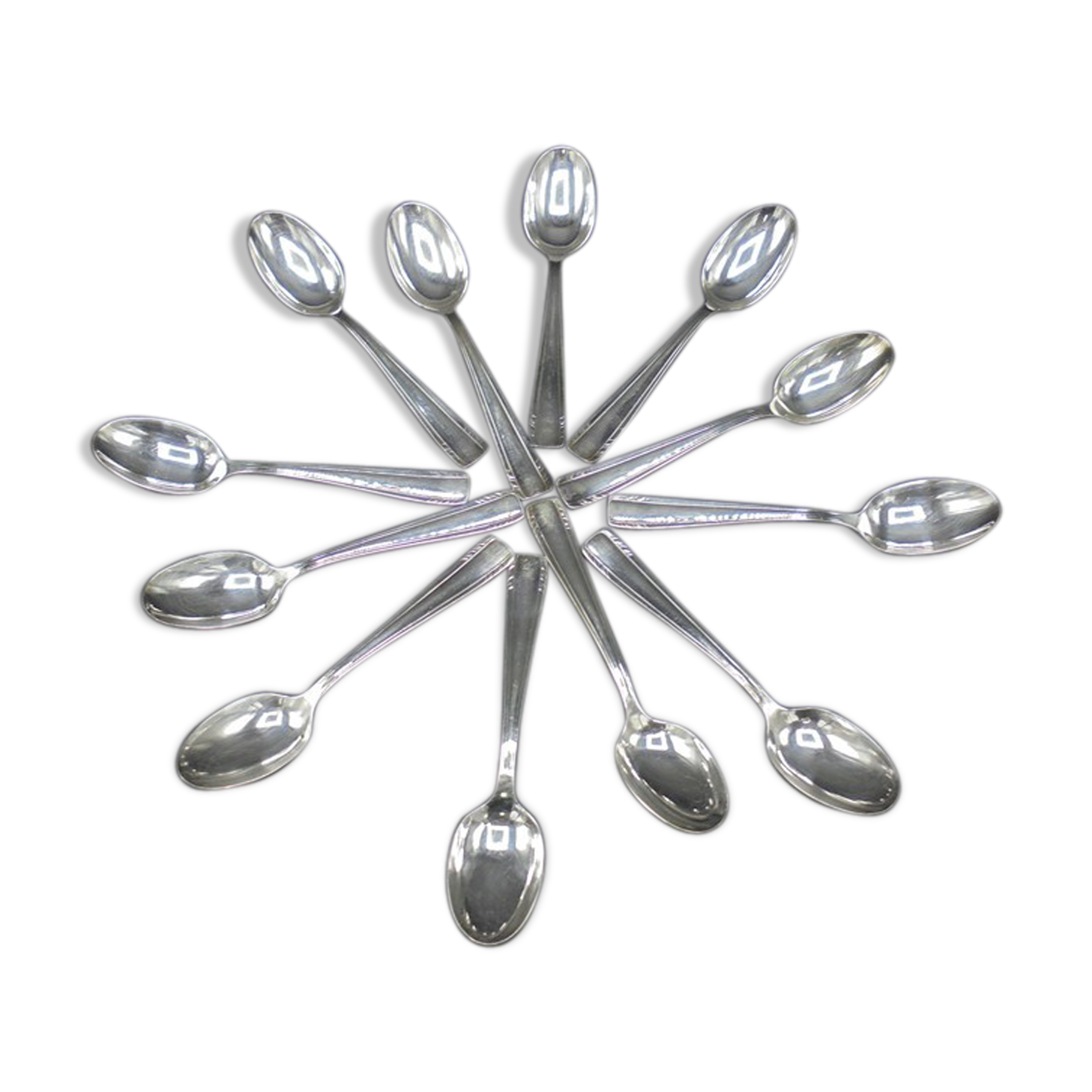 Set of 12 silver spoons