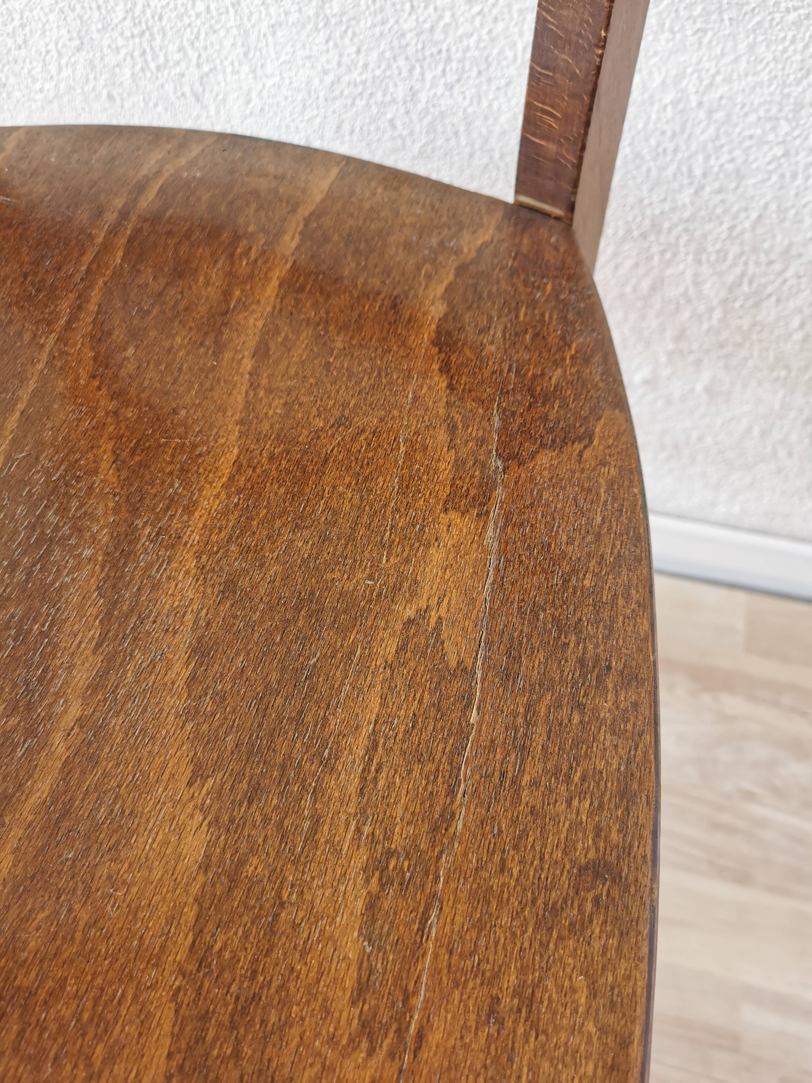 Vintage Wooden Dining Chair: Tyrolean Farmhouse Bistro, 1970s