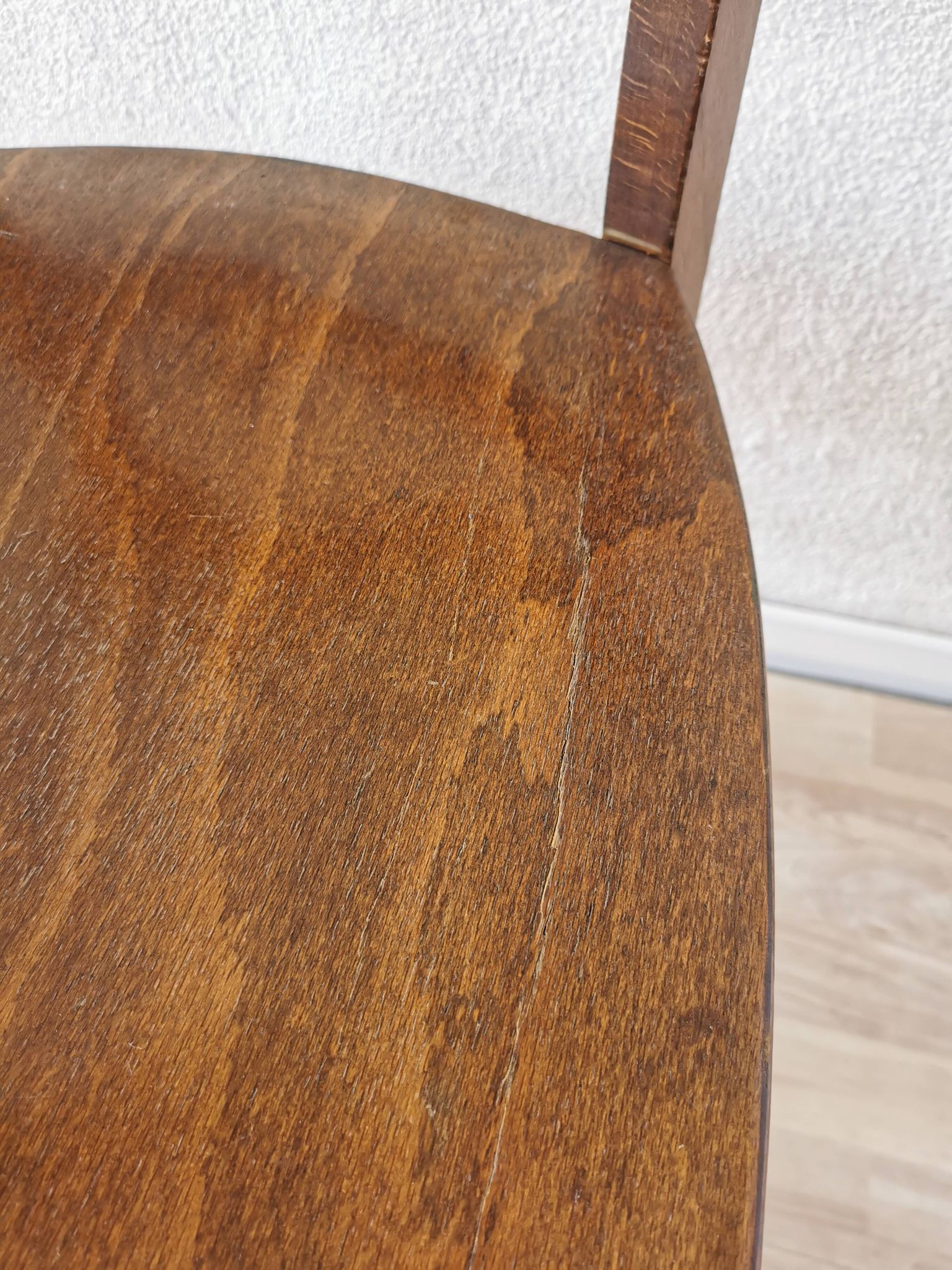 Vintage Wooden Dining Chair: Tyrolean Farmhouse Bistro, 1970s