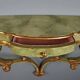 19th-century carved wooden drop-leaf console.