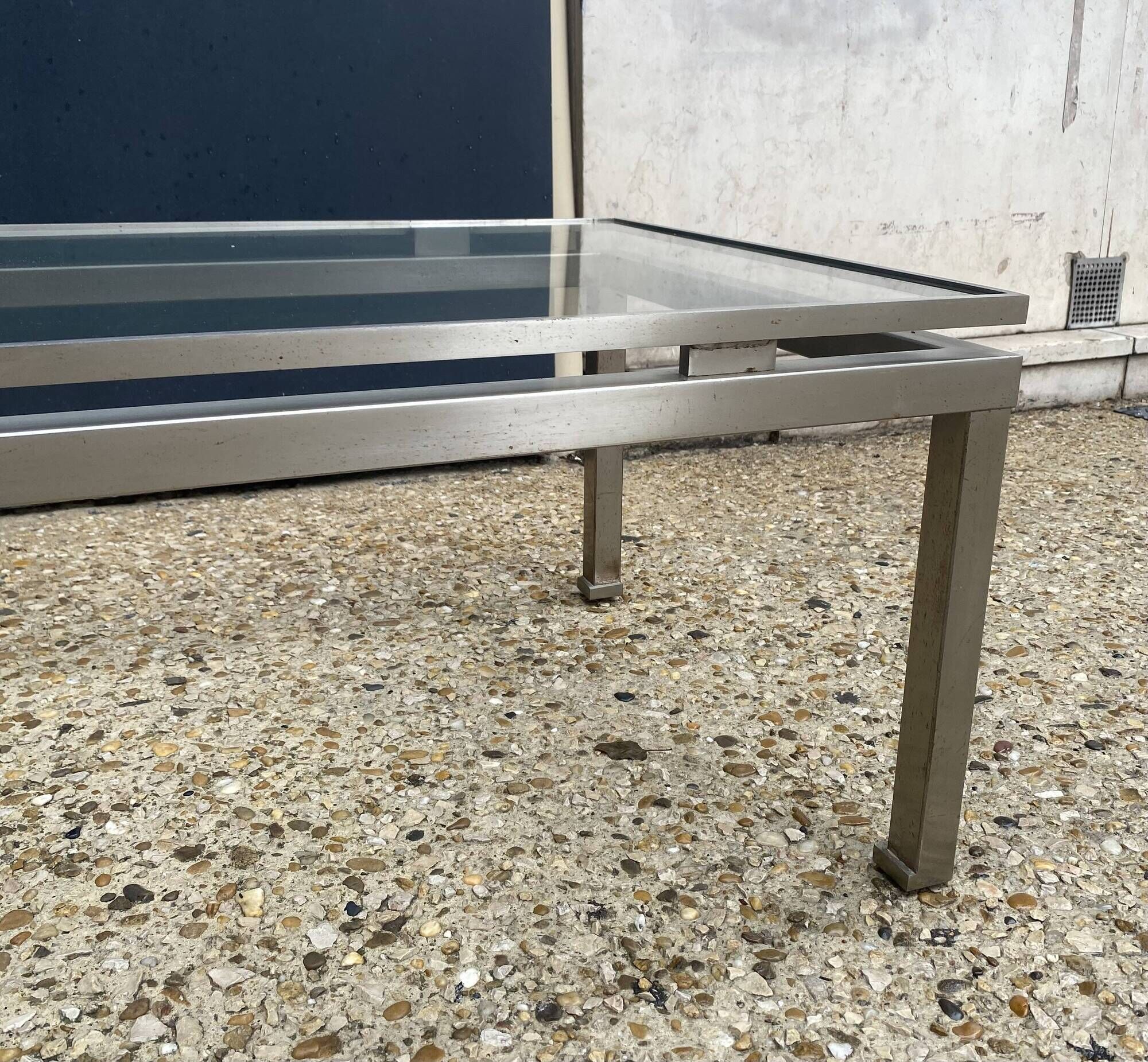 Glass coffee table