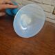 Large vintage blue and white opaline vase