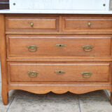 Art Nouveau dressing table dresser in carved oak, France, circa 1910