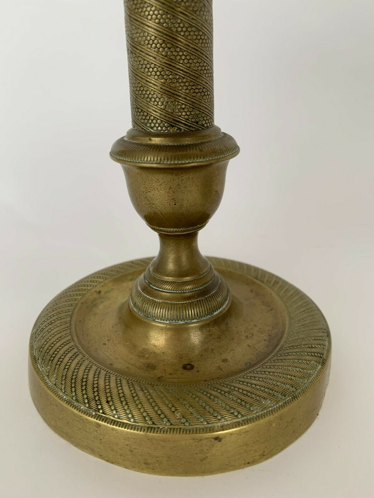 PAIR OF CANDLE HOLDERS PERIOD RESTORATION 19TH BRONZE GILDED CISELE GUILLAUCHE
