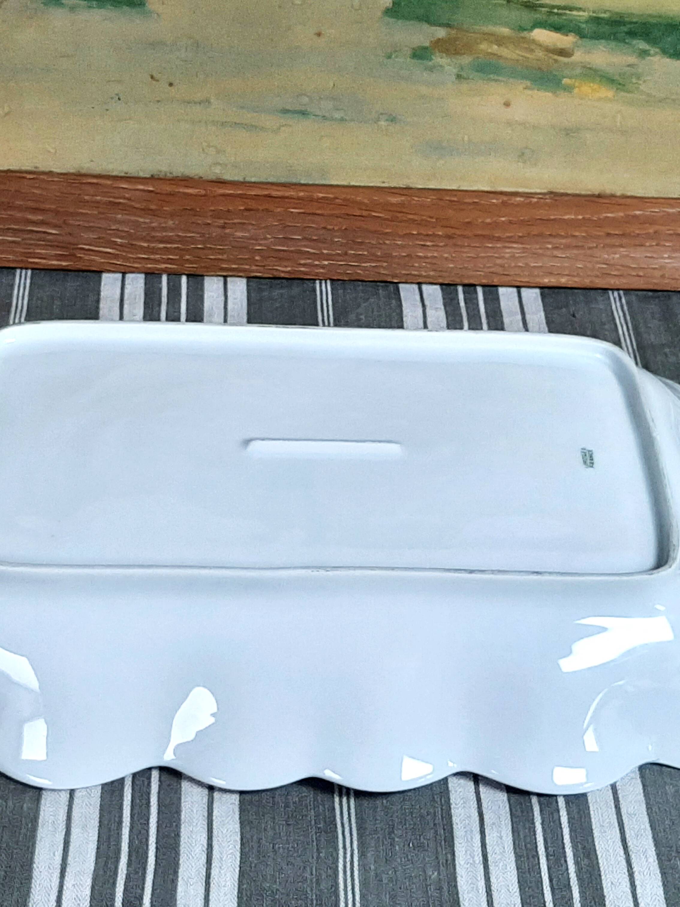 Limoges porcelain asparagus dish