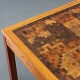 1980s Danish end-grain mosaic coffee table by Middelboe & Linduma for Tranekaer