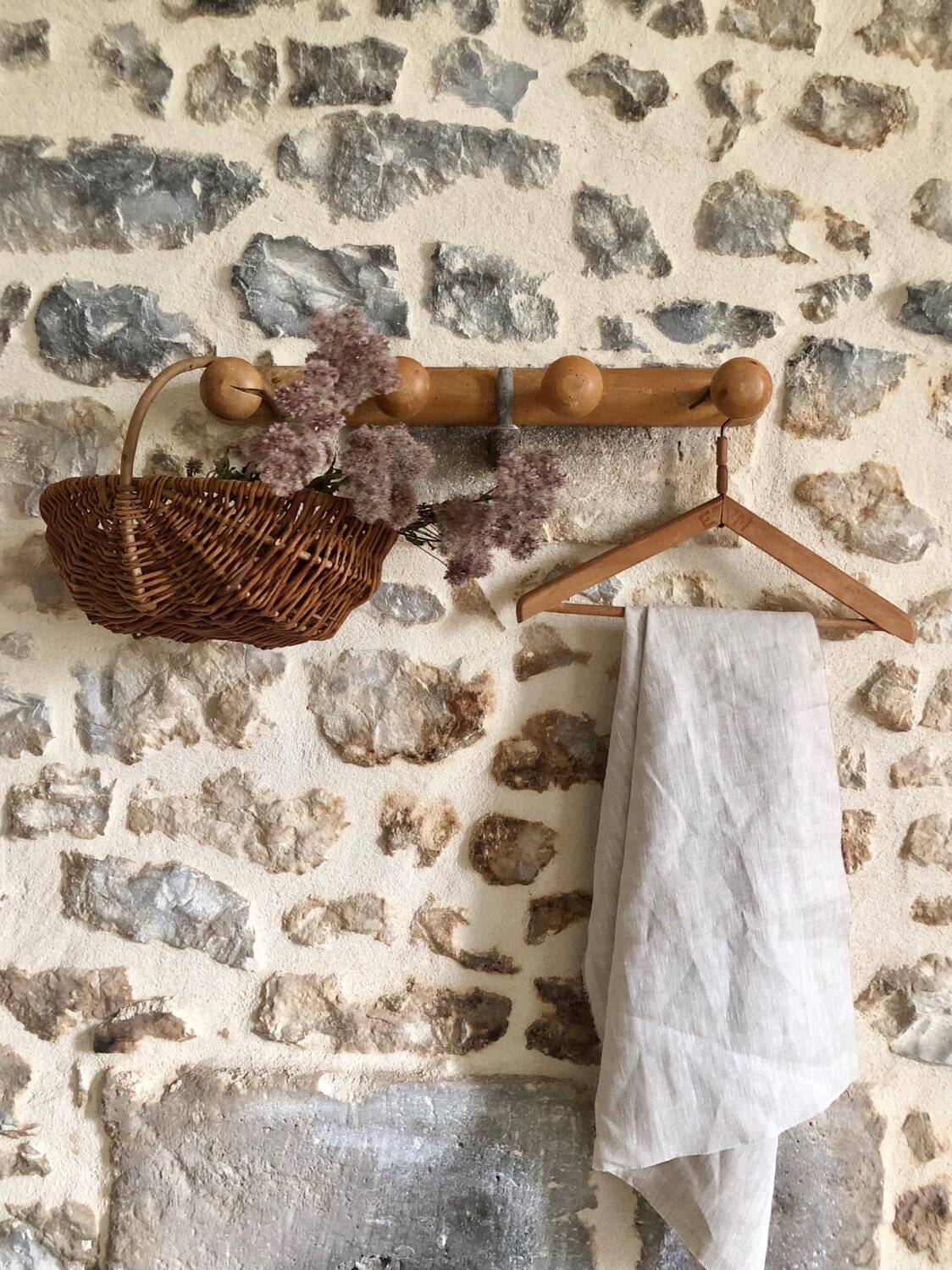 Antique wooden coat hook