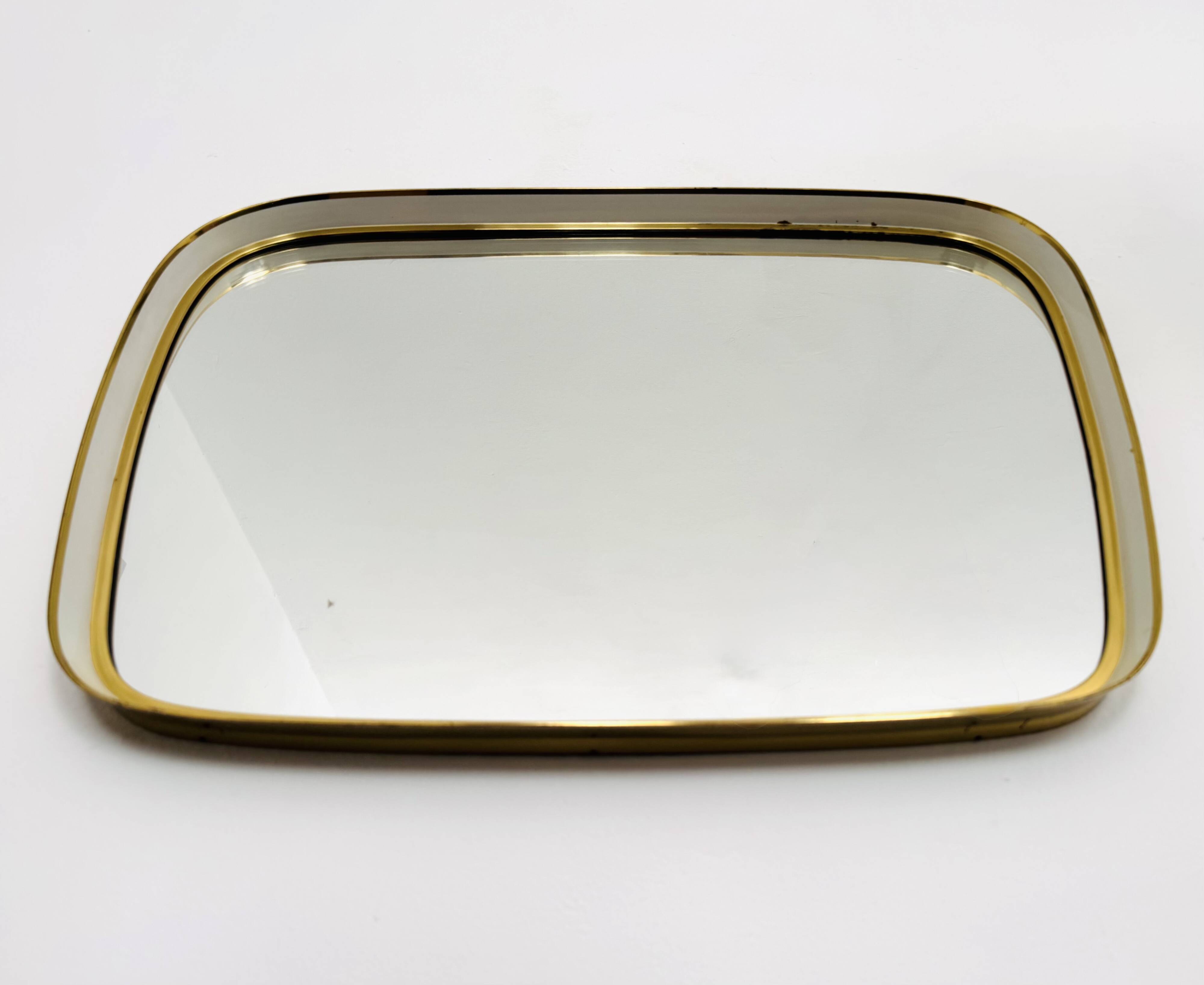 Brass Wall Mirror by Vereinigte Werkstätten München