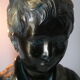 Buste en plâtre garçon patine bronze XXème