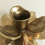 Flower-shaped brass candleholder