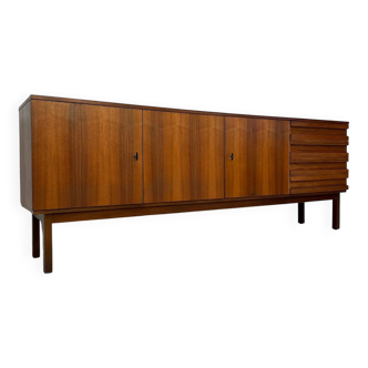 1960s Vintage Minimalistic Large Walnut Sideboard