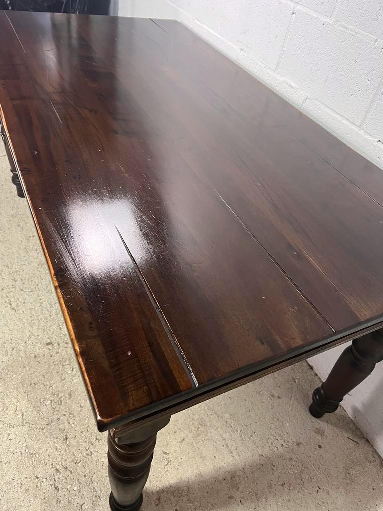 Vintage wooden farmhouse table