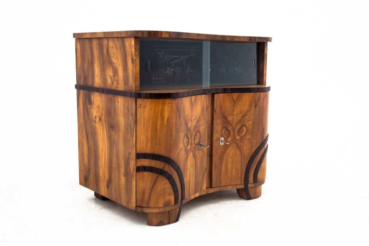 Art Deco glass chest of drawers, Poland, 1950s. After renovation.