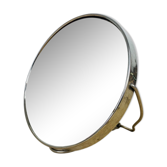 Miroir barbier double face grossissant rond