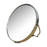 Round double-sided magnifying barber mirror