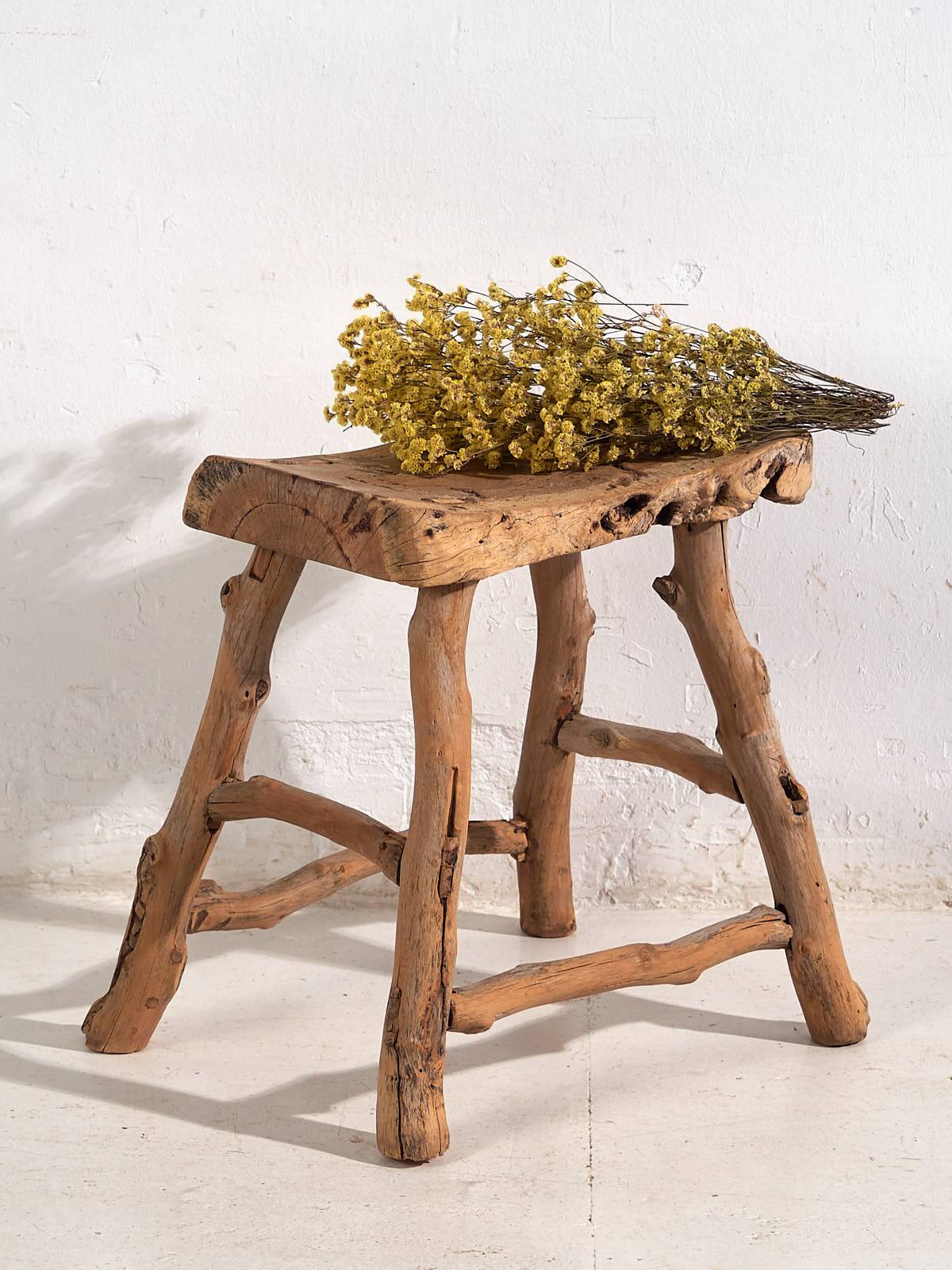 Antique stool in wabi-sabi style (c.1900) #3