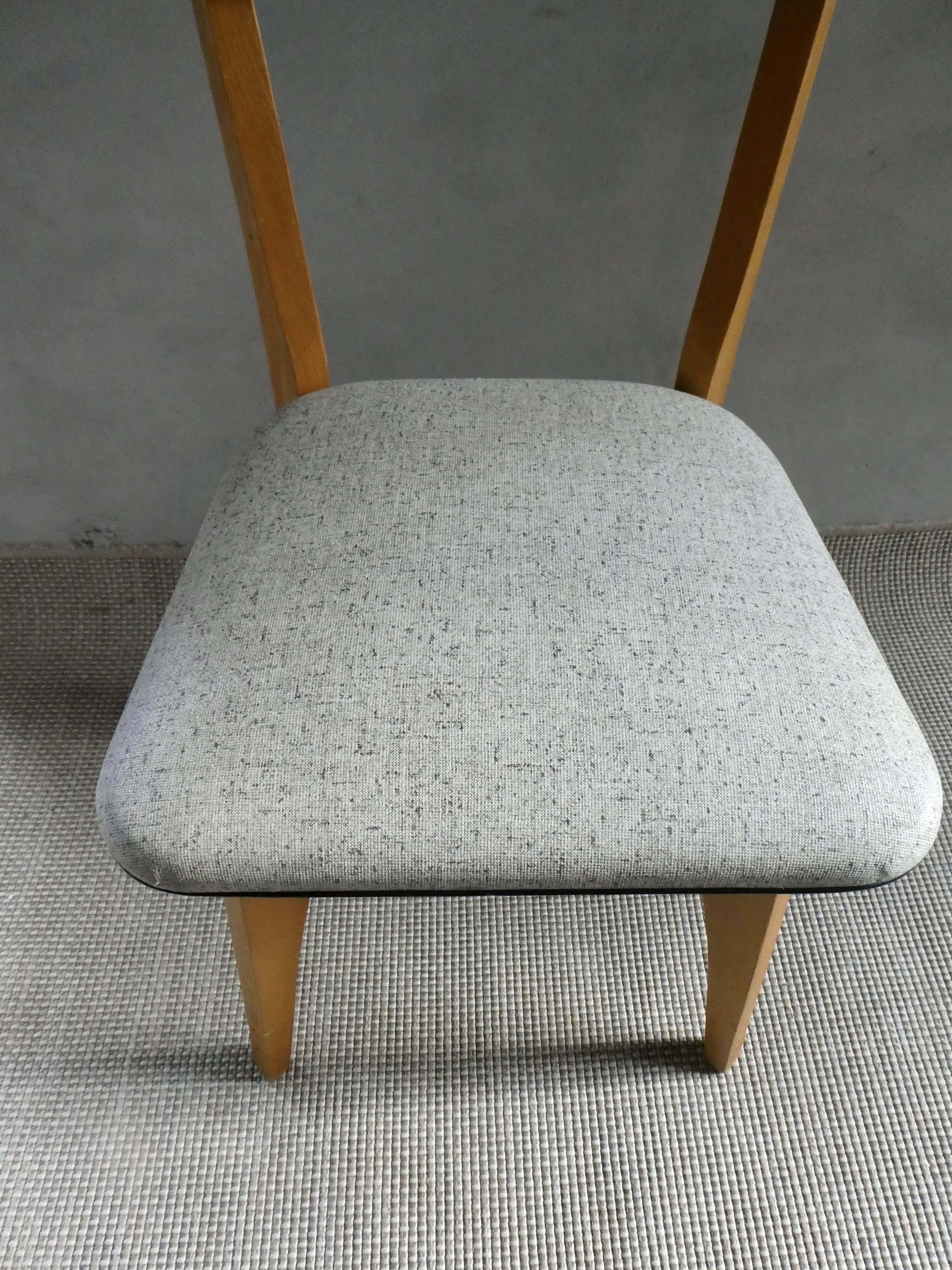 60s bistro chair, in wood and imitation leather