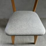 60s bistro chair, in wood and imitation leather