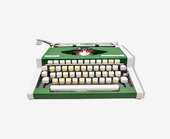 Machine à écrire olympia traveller de luxe vert anglais révisée ruban neuf