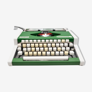 Olympia traveller luxe typewriter english green revised ribbon new