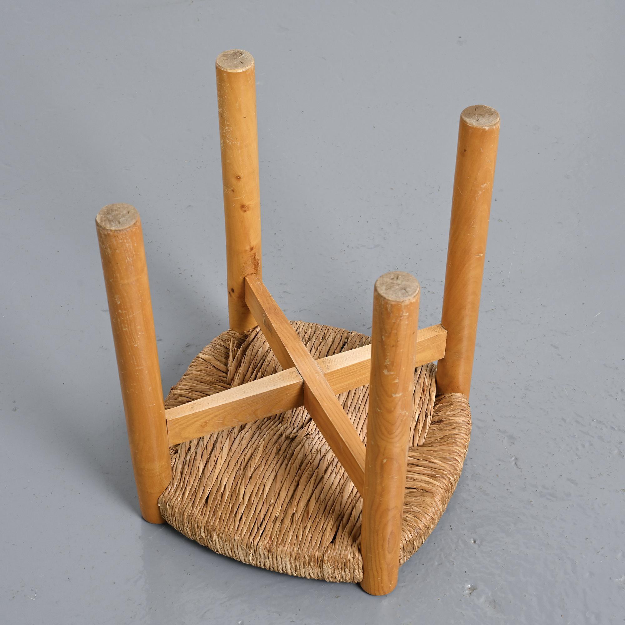 Early Méribel stool by Charlotte Perriand, circa 1955