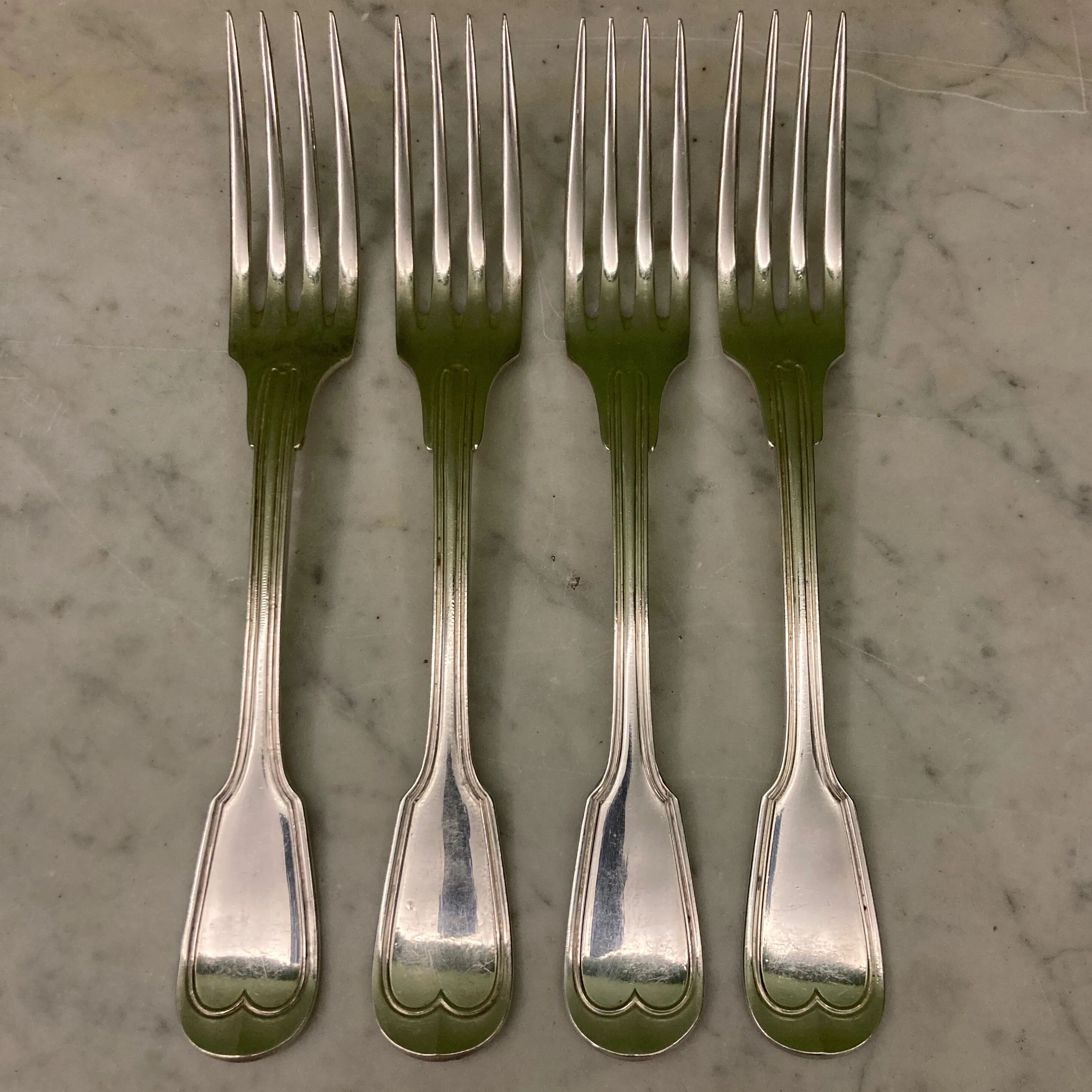 Charles Christofle 4 forks model Chinon