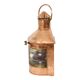 Large Vintage Ship's Lamp Red Copper Fresnel Lens 49cm