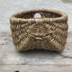 Basket trash of the 60s in braided rattan with handles