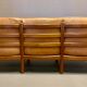 Teak and leather sofa scandinavian design 1960
