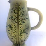 Pichet de Marie-Madeleine Jolly vert aux branches d'olivier