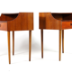 Paire de tables de chevet en teck moderne danois vintage